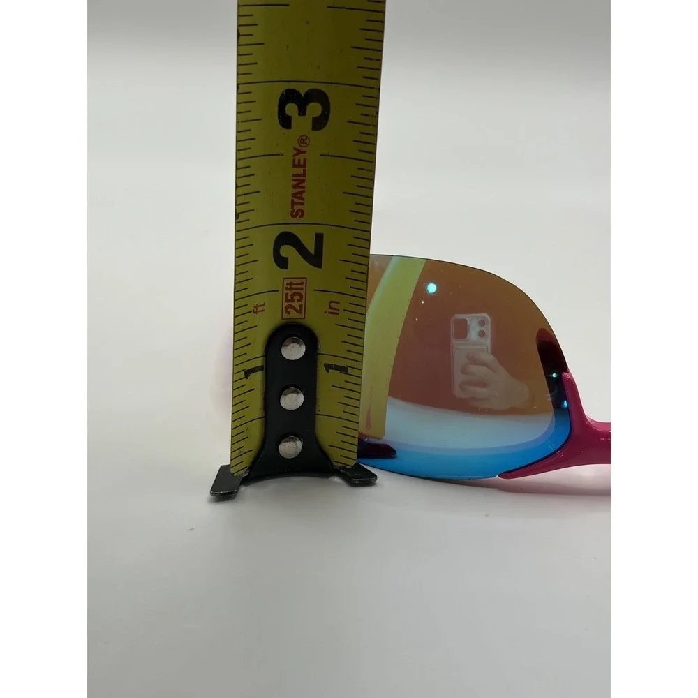 FOSTER GRANT SHAPE AFH 19 SUNGLASSES PINK & BLUE SEMI RIMLESS WRAP STYLE